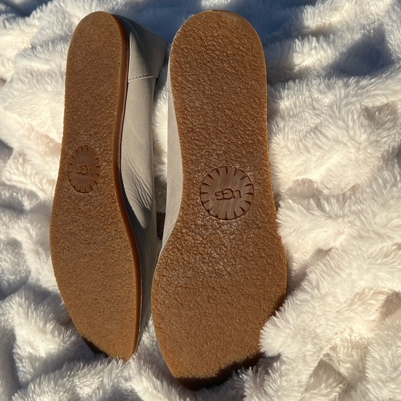 UGG Grey Leather Flats - Picture 7 of 9